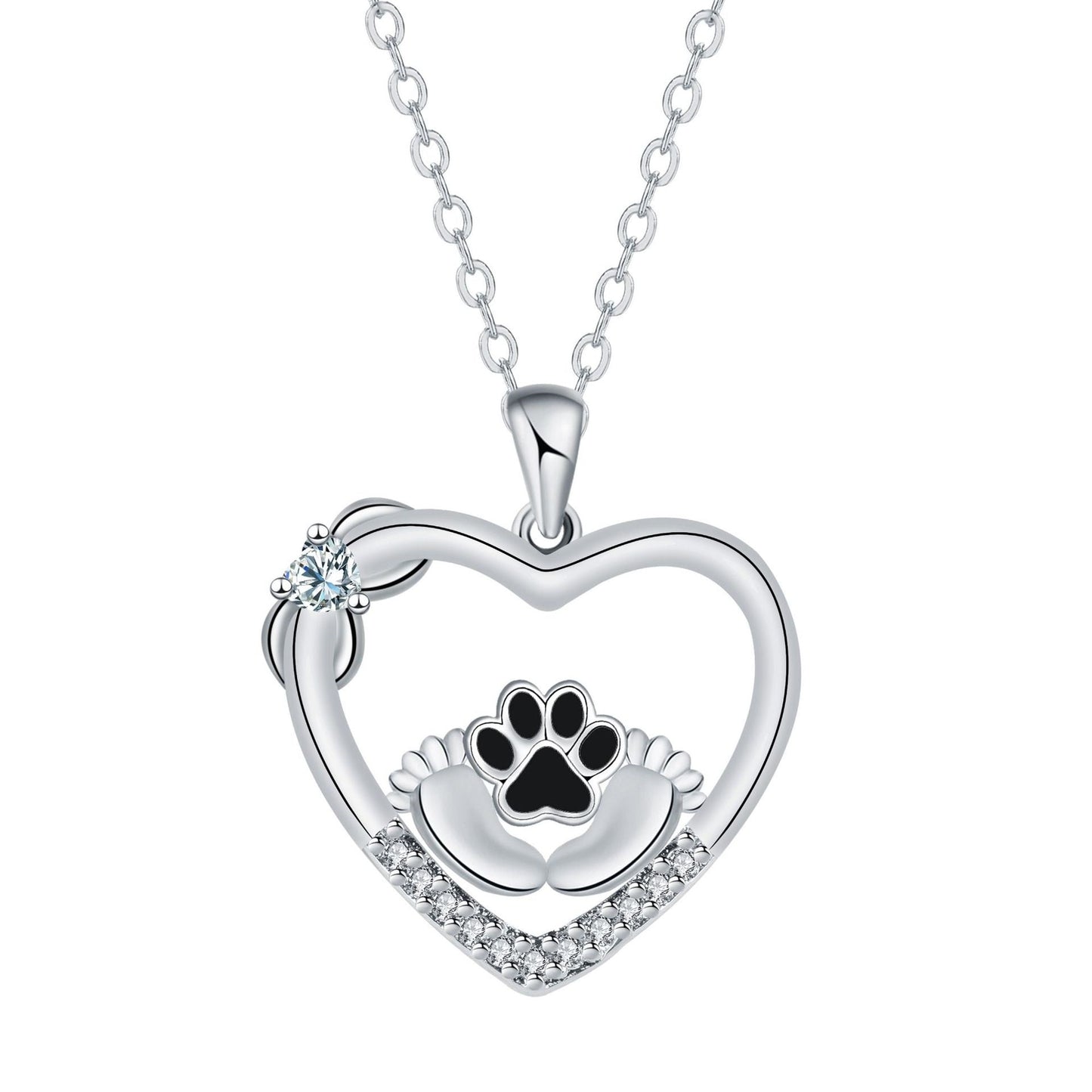 Heartwarming Paw Chain with Zirconia - Faithful Companion
