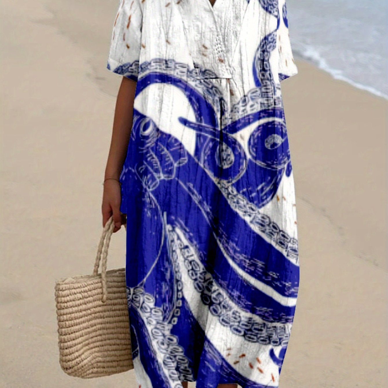 Gabriela|Dress with Marine Print