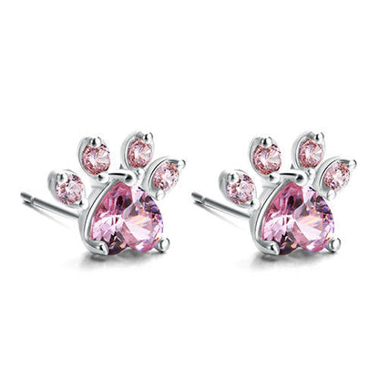 Pet Jewellery Set for Women – 4-Piece | Rose Gold with Zirconia Heart – Ring, Necklace, Earrings & Bracelet