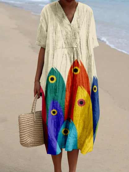 Jimena | Dress with Multicolour Print