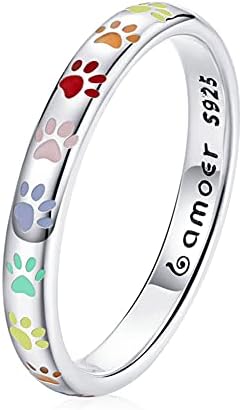Paw Print Ring Made of Sterling Silver
