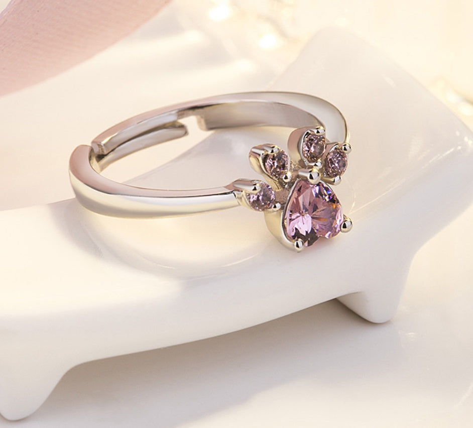 Pet Jewellery Set for Women – 4-Piece | Rose Gold with Zirconia Heart – Ring, Necklace, Earrings & Bracelet