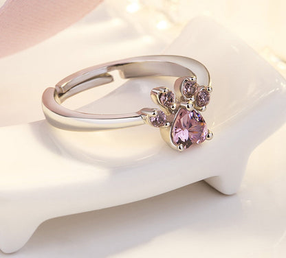 Pet Jewellery Set for Women – 4-Piece | Rose Gold with Zirconia Heart – Ring, Necklace, Earrings & Bracelet