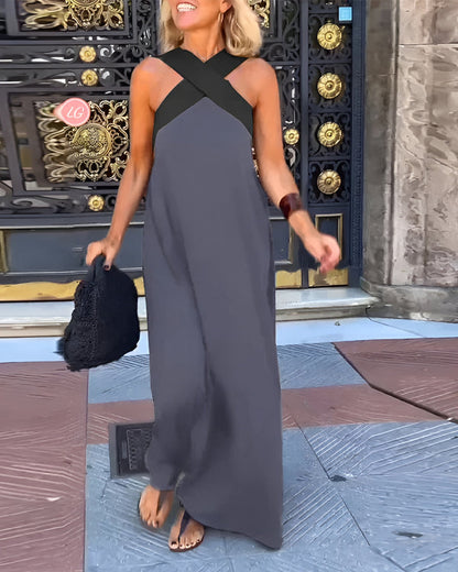 Esther - Maxi Dress with Halter Neck