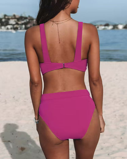 Aroha - Plain High Waist Swimsuit