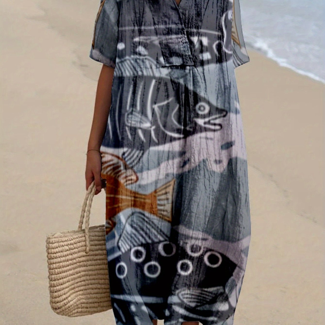 Gabriela｜Dress with Marine Print