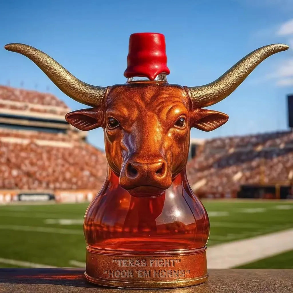 Texas Longhorns Football Whisky Bottle