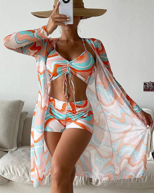 Aroha® | 3-Piece Printed Bikini Set