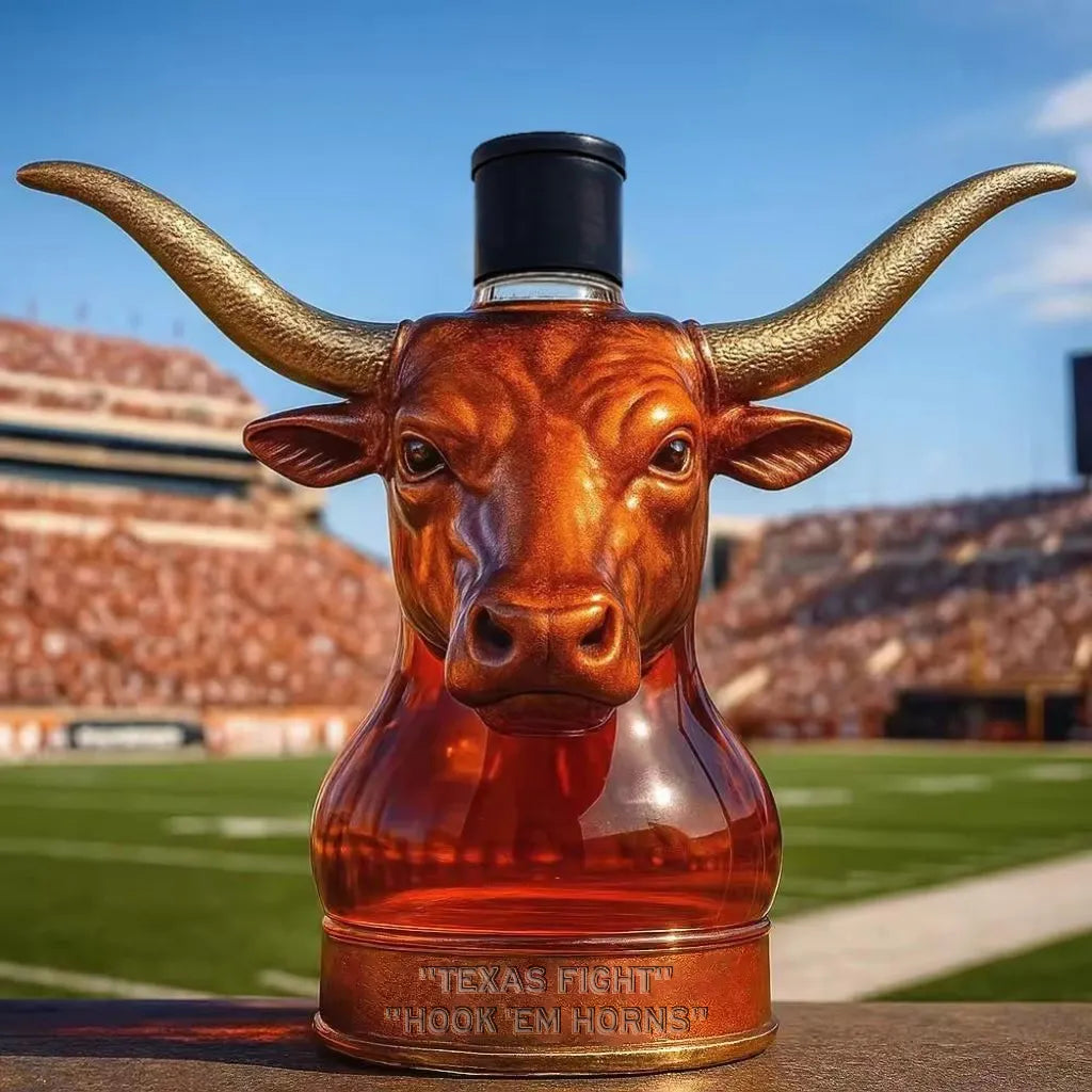 Texas Longhorns Football Whisky Bottle