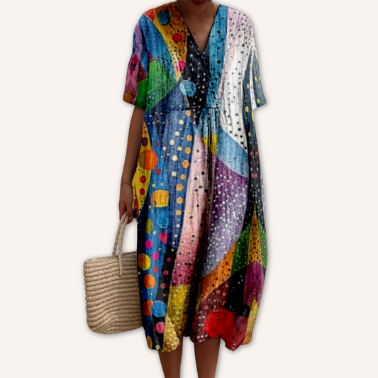 Jimena | Dress with Multicolour Print