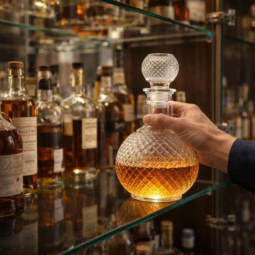 Whiskey Bottle – Cut Crystal Edition with Stopper