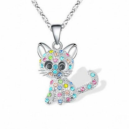 Jewellery with Baby Kittens and Colourful Zirconia – Made from Silver