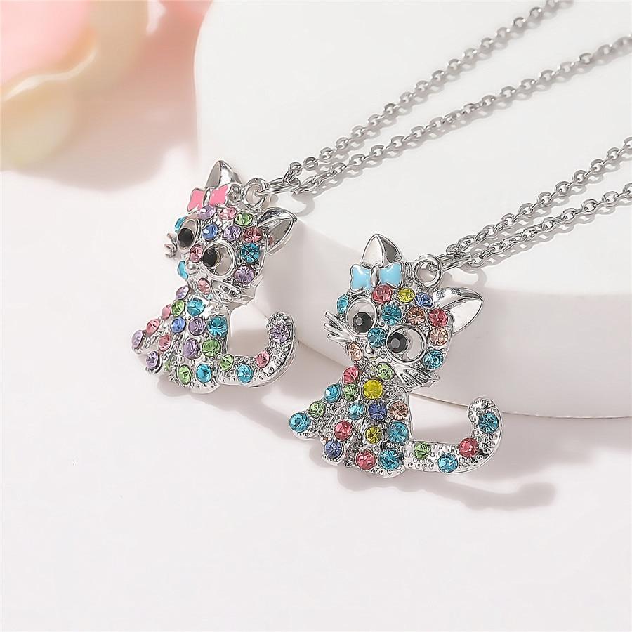 Jewellery with Baby Kittens and Colourful Zirconia – Made from Silver