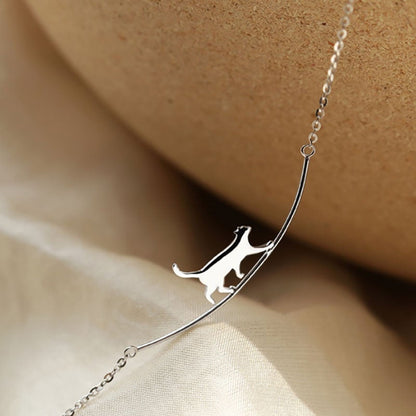 Climb Cat – Silver Necklace