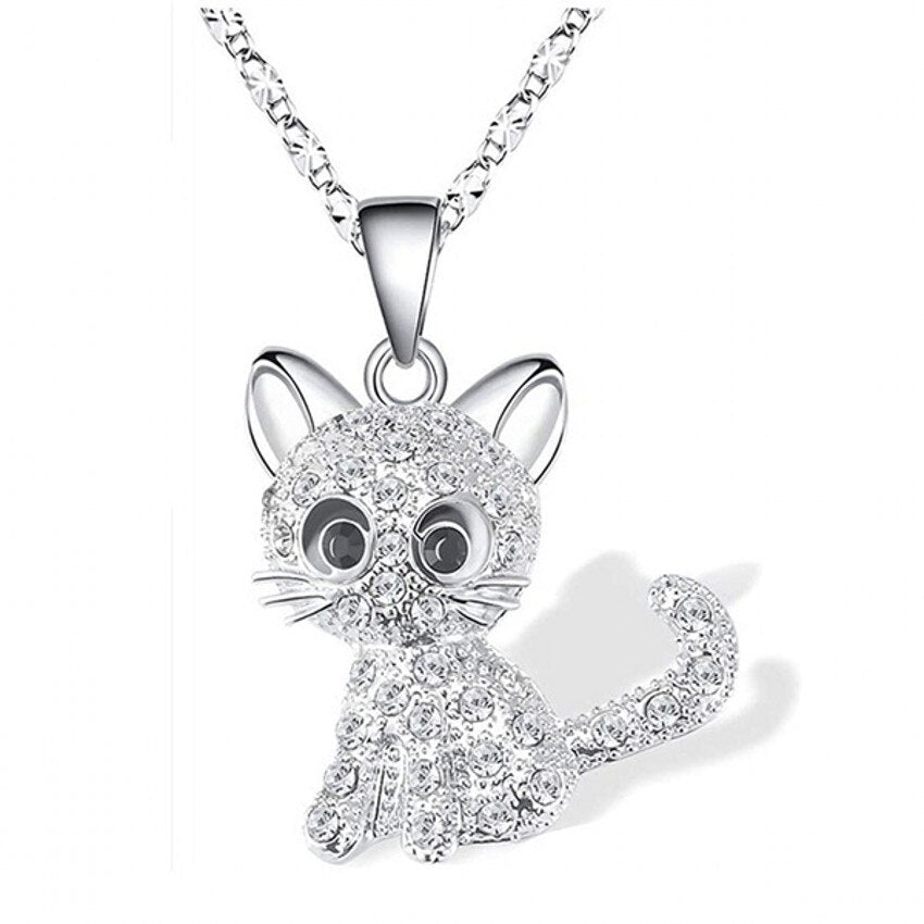 Jewellery with Baby Kittens and Colourful Zirconia – Made from Silver