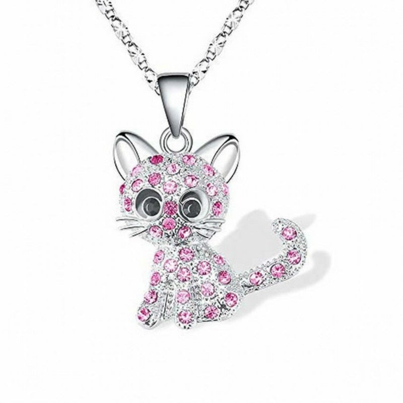 Jewellery with Baby Kittens and Colourful Zirconia – Made from Silver