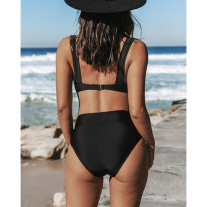 Aroha - Plain High Waist Swimsuit