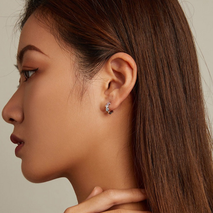 Colourful Paws Hoop Earrings made from sterling silver
