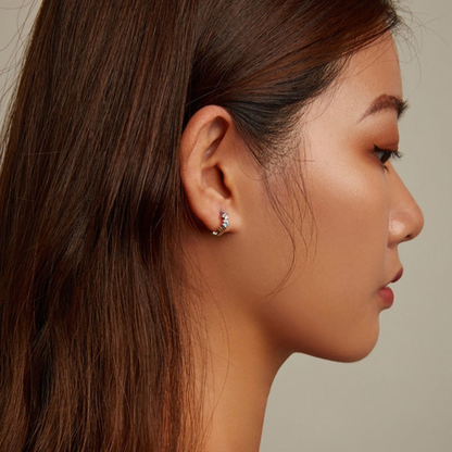 Colourful Paws Hoop Earrings made from sterling silver