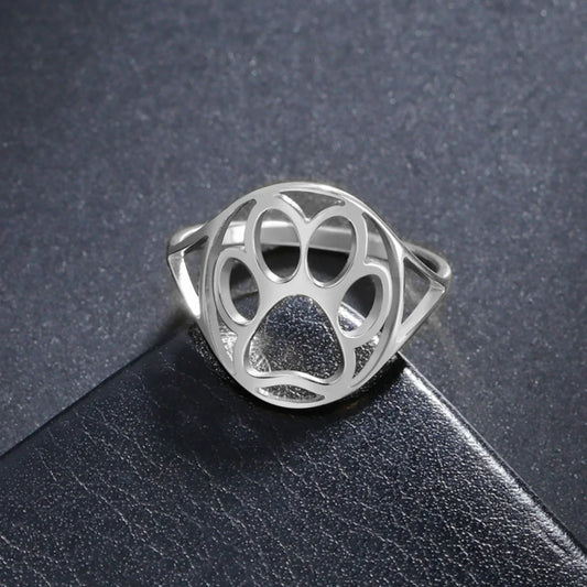Soft Paw Rings – Open Rings in Stainless Steel with Animal Motif