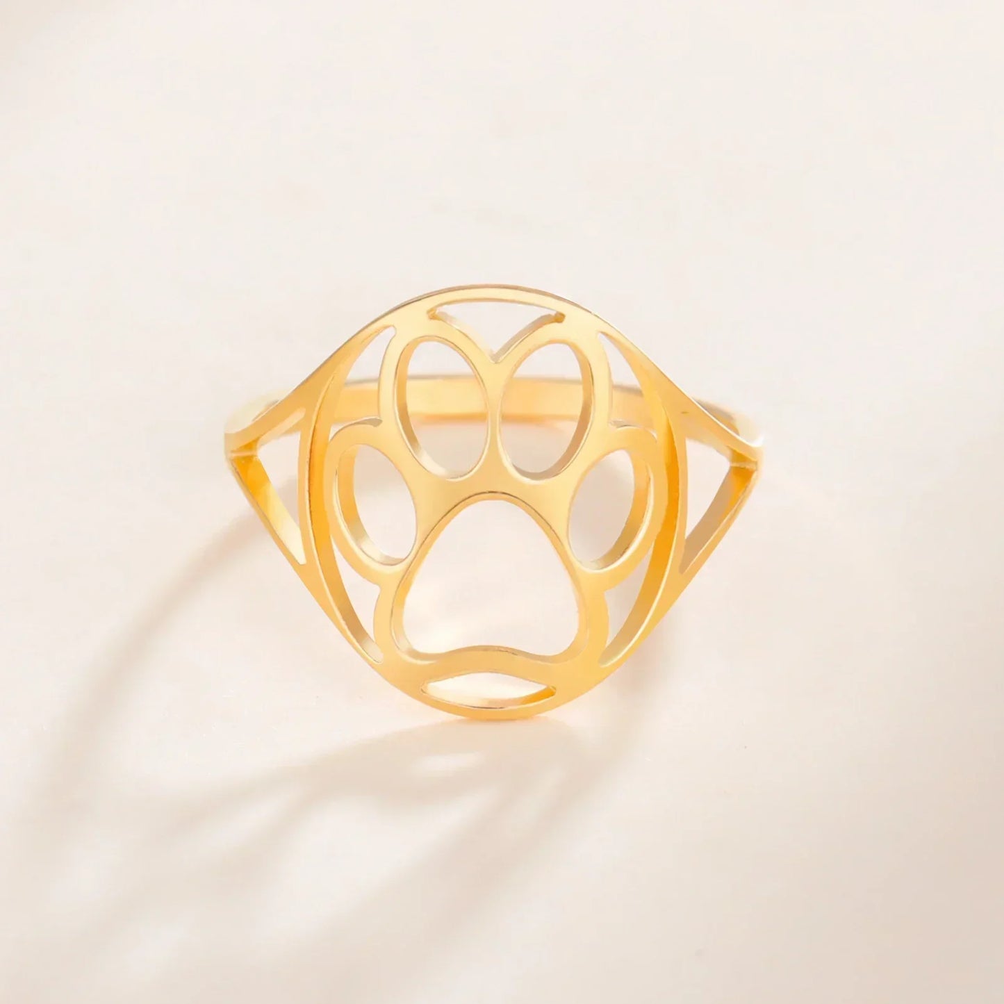 Soft Paw Rings – Open Rings in Stainless Steel with Animal Motif