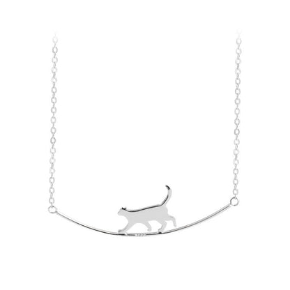 Climb Cat – Silver Necklace