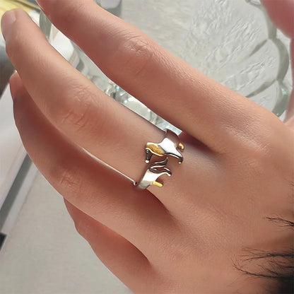 Adjustable Dachshund Ring – Handmade Animal Jewellery Ring for Women