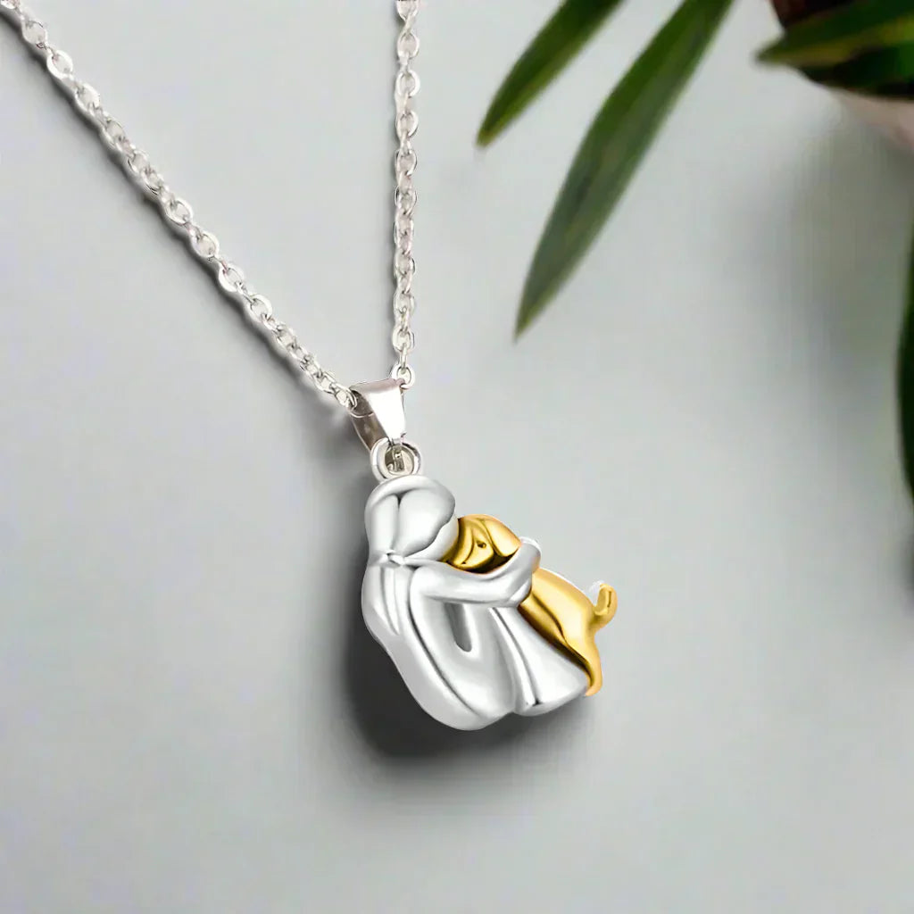 Lucky charm necklace with dog motif