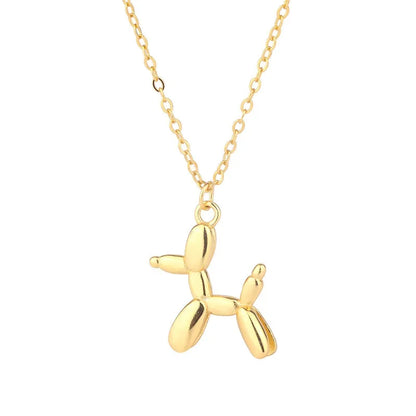 Balloon Dog Necklace – Playful Women’s Necklace with Animal Jewel in Gold Colour