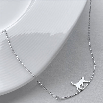 Climb Cat – Silver Necklace