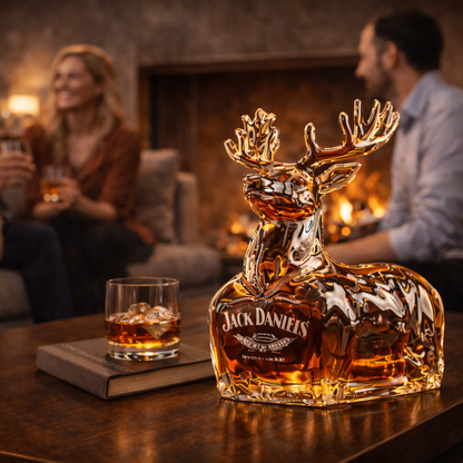 Jack Daniel's Whiskey Bottle - Reindeer Edition