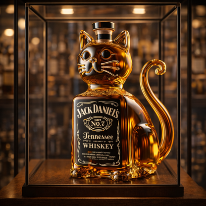 Jack Daniel's Whisky Bottle - Cat Edition