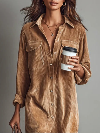 Elise | Soft Corduroy Dress