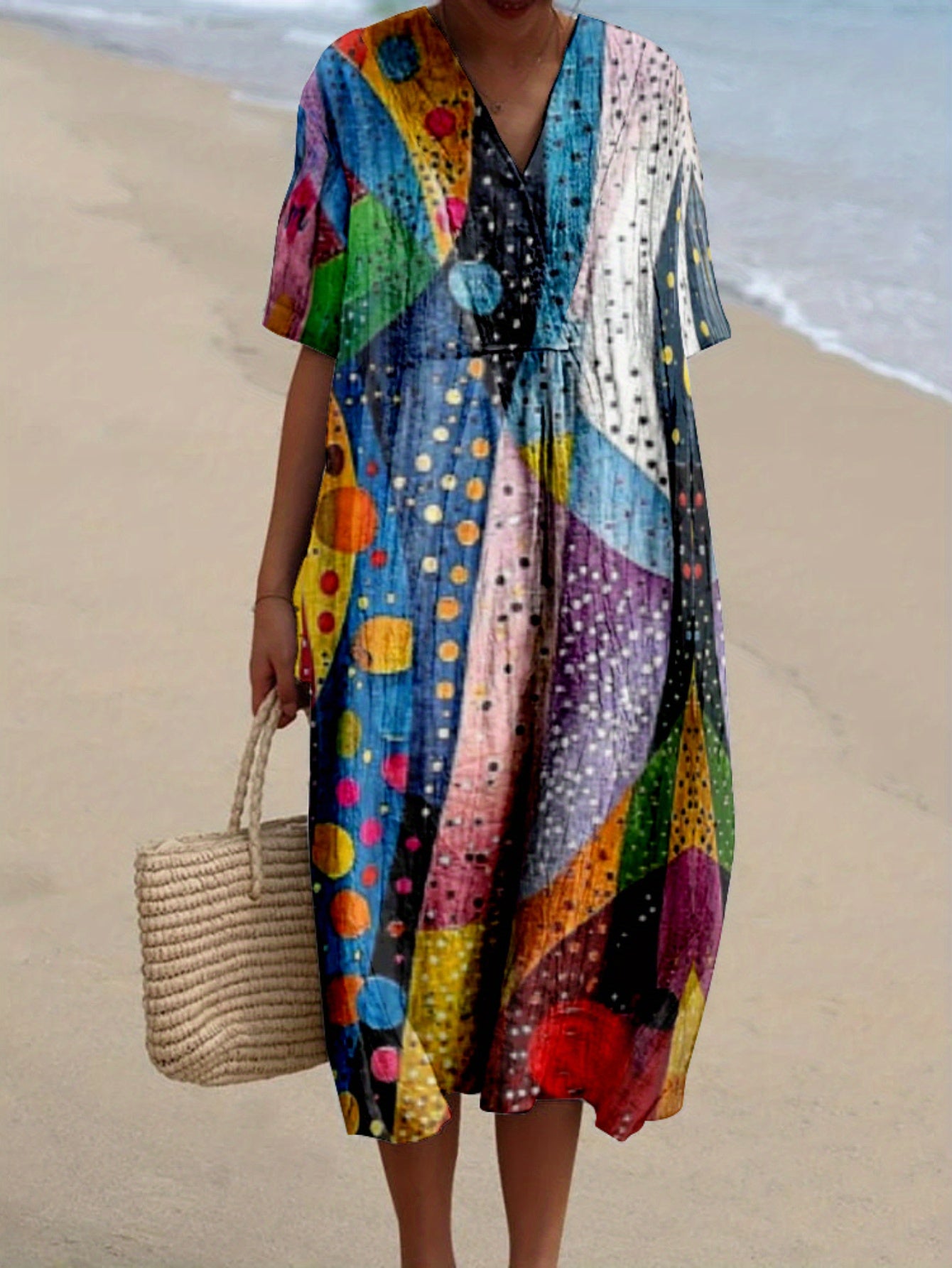 Jimena | Dress with Multicolour Print