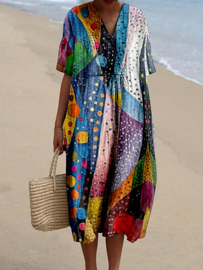 Jimena | Dress with Multicolour Print