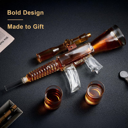 Whiskey Bottle - Rifle Set Edition with Glasses