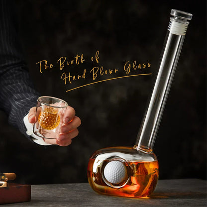 Whiskey Bottle - Golf Club Set Edition with Glasses