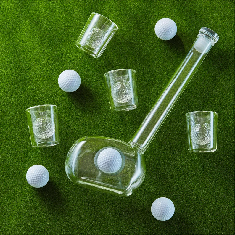 Whiskey Bottle - Golf Club Set Edition with Glasses